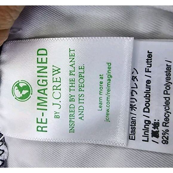 J Crew Swim Top 42D Blue Gingham Underwire Bikini Ruffle Seersucker BE750 - Picture 7 of 11